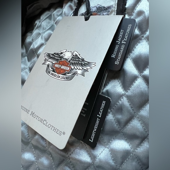 NWT HARLEY DAVIDSON Genuine Leather Riding Jacket Women’s Size Small - Picture 11 of 12